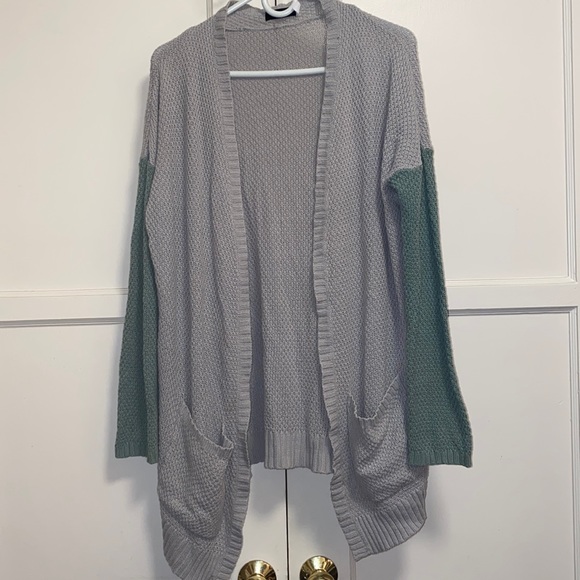 BDG Gray Turquoise Medium Cardigan Sweater - Picture 1 of 10
